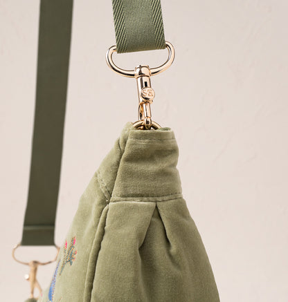 Earth Goddess Velvet Crossbody Sling Bag