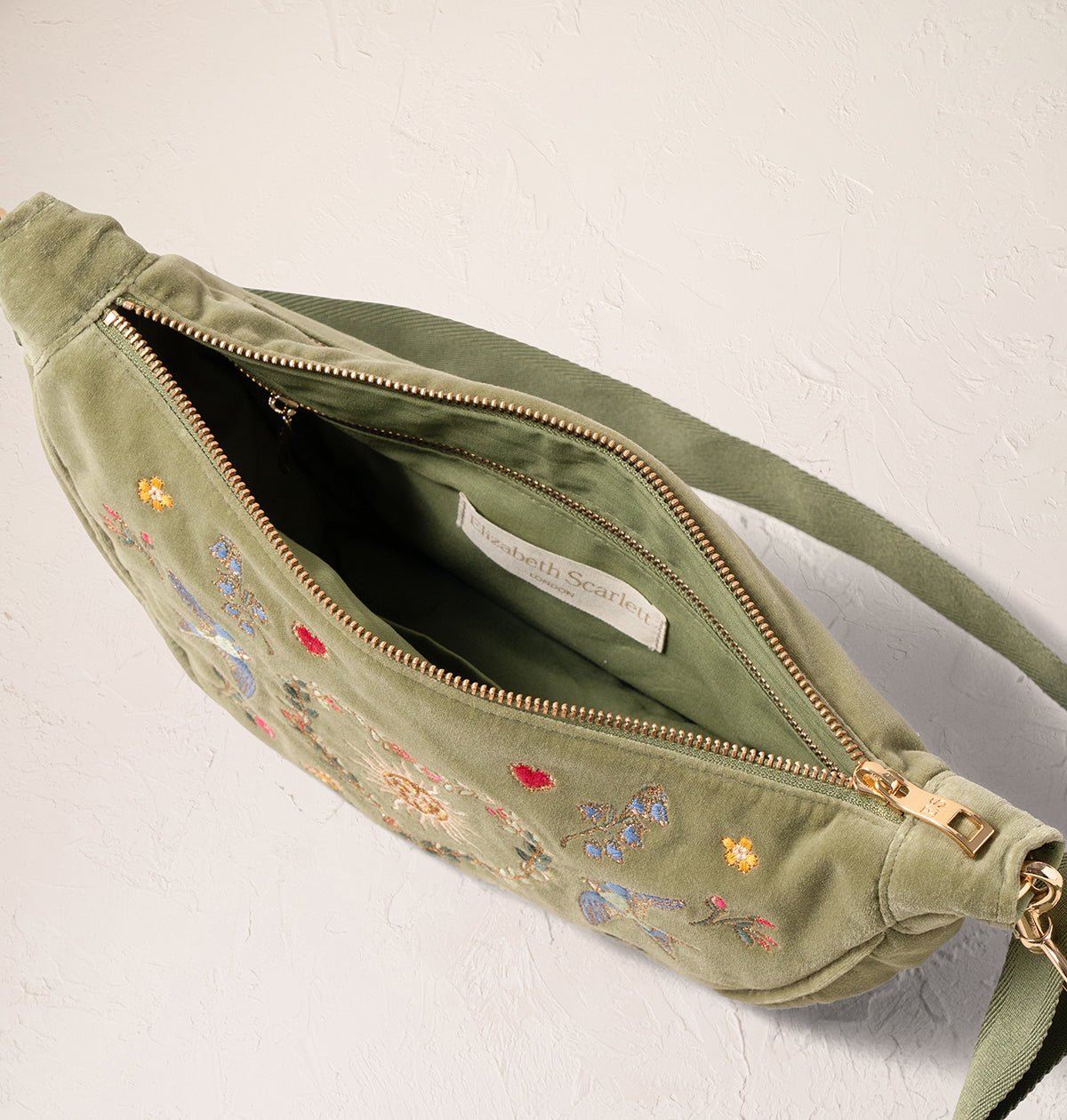 Earth Goddess Velvet Crossbody Sling Bag