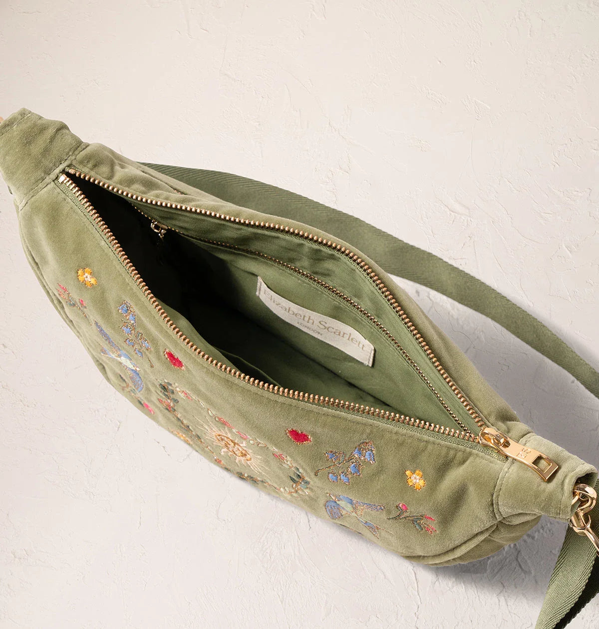 Earth Goddess Velvet Crossbody Sling Bag