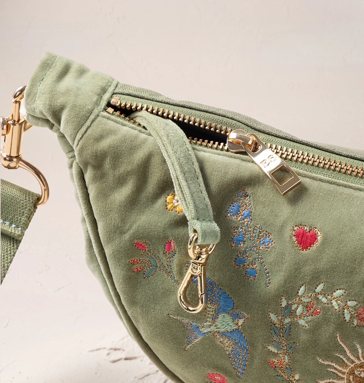 Earth Goddess Velvet Crossbody Sling Bag