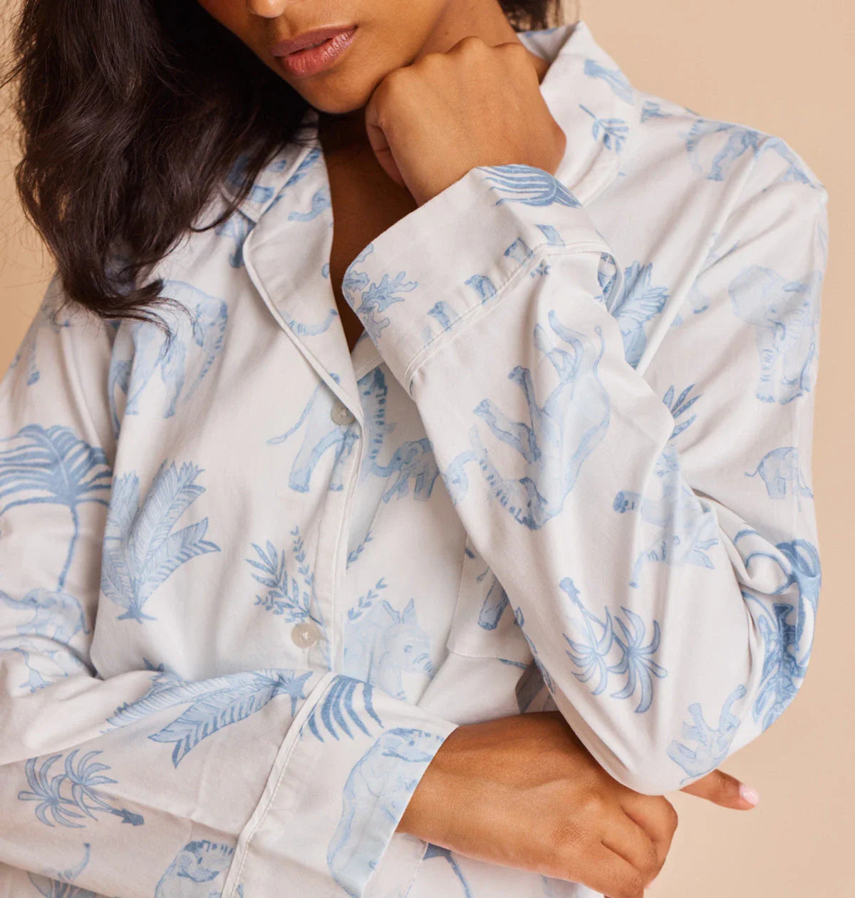 Cotton Sateen Elephants Pyjamas