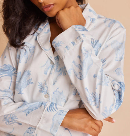 Cotton Sateen Elephants Pyjamas