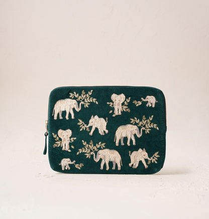 Elephant Herd Laptop Case Small