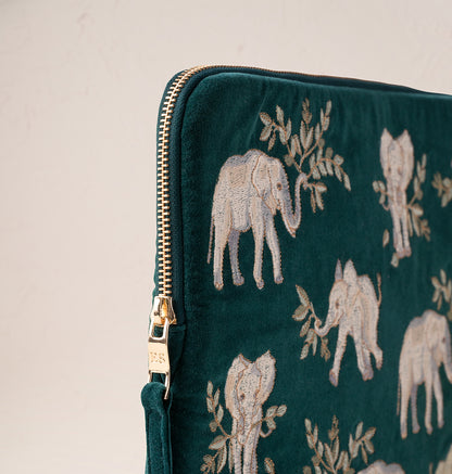 Elephant Herd Laptop Case Small