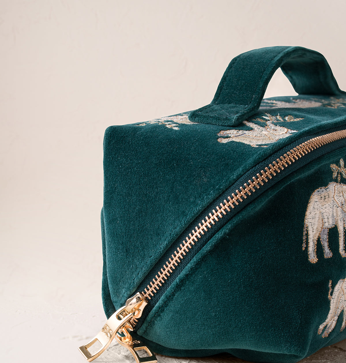 Elephant Herd Open Flat Makeup Bag