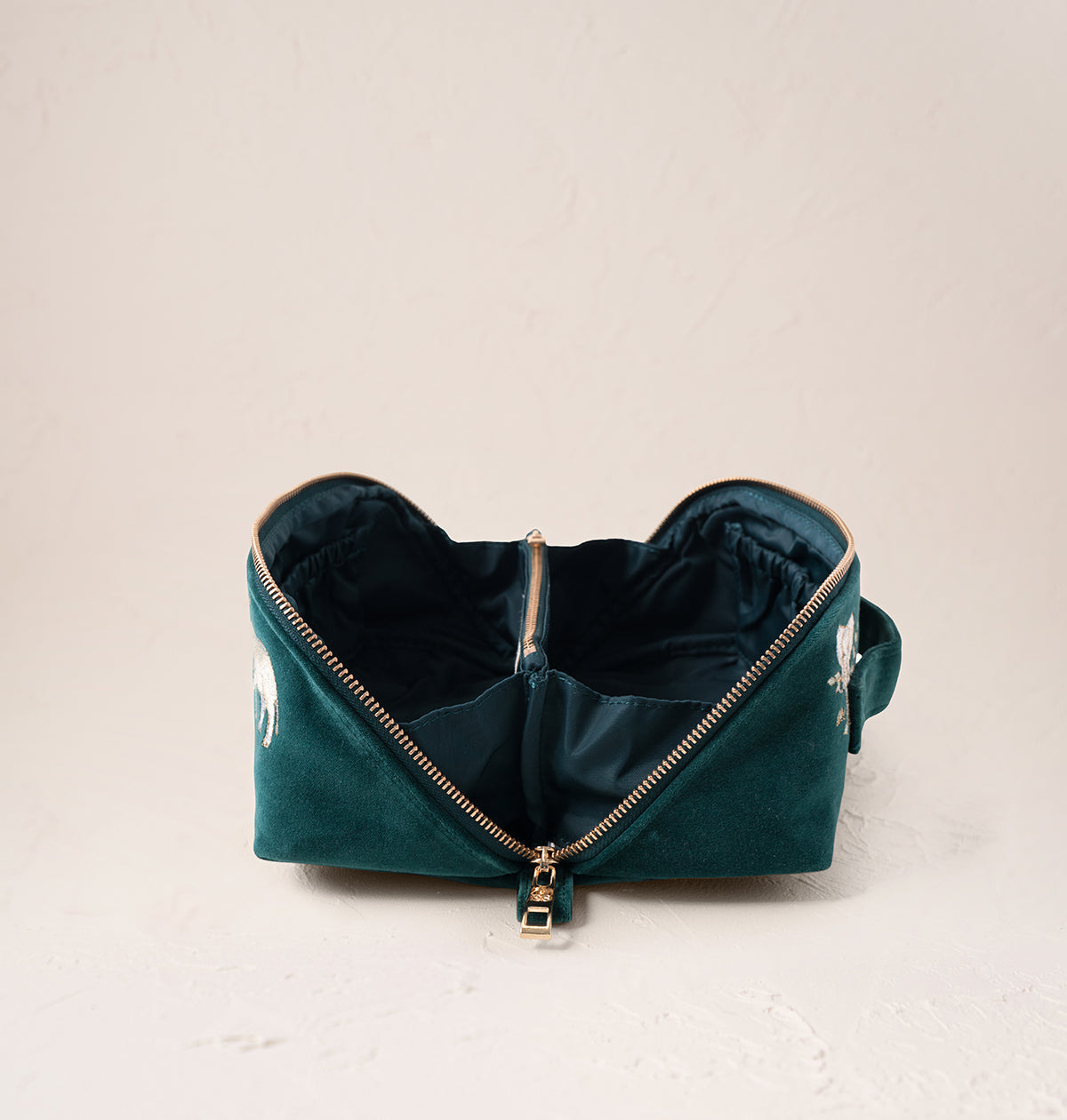 Elephant Herd Open Flat Makeup Bag
