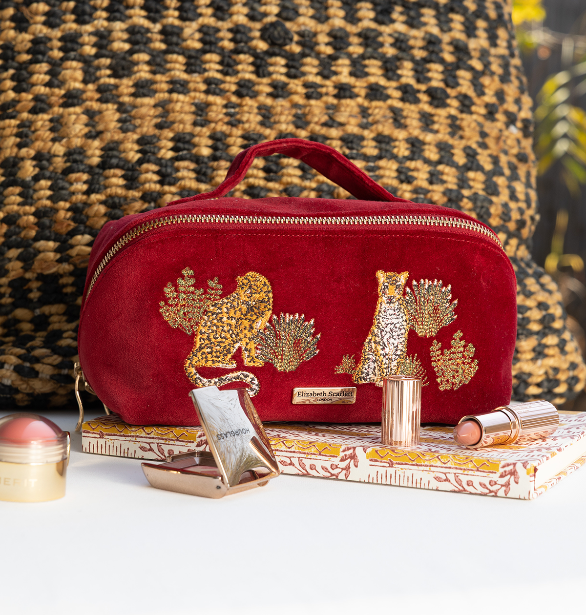 Wild Leopard Open Flat Makeup Bag