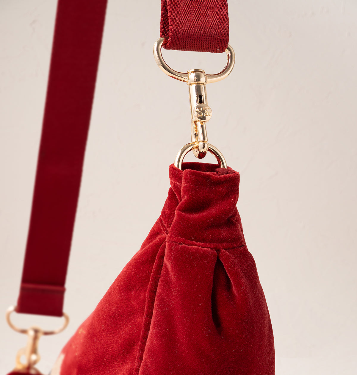 Enchanted Heart Velvet Crossbody Sling Bag