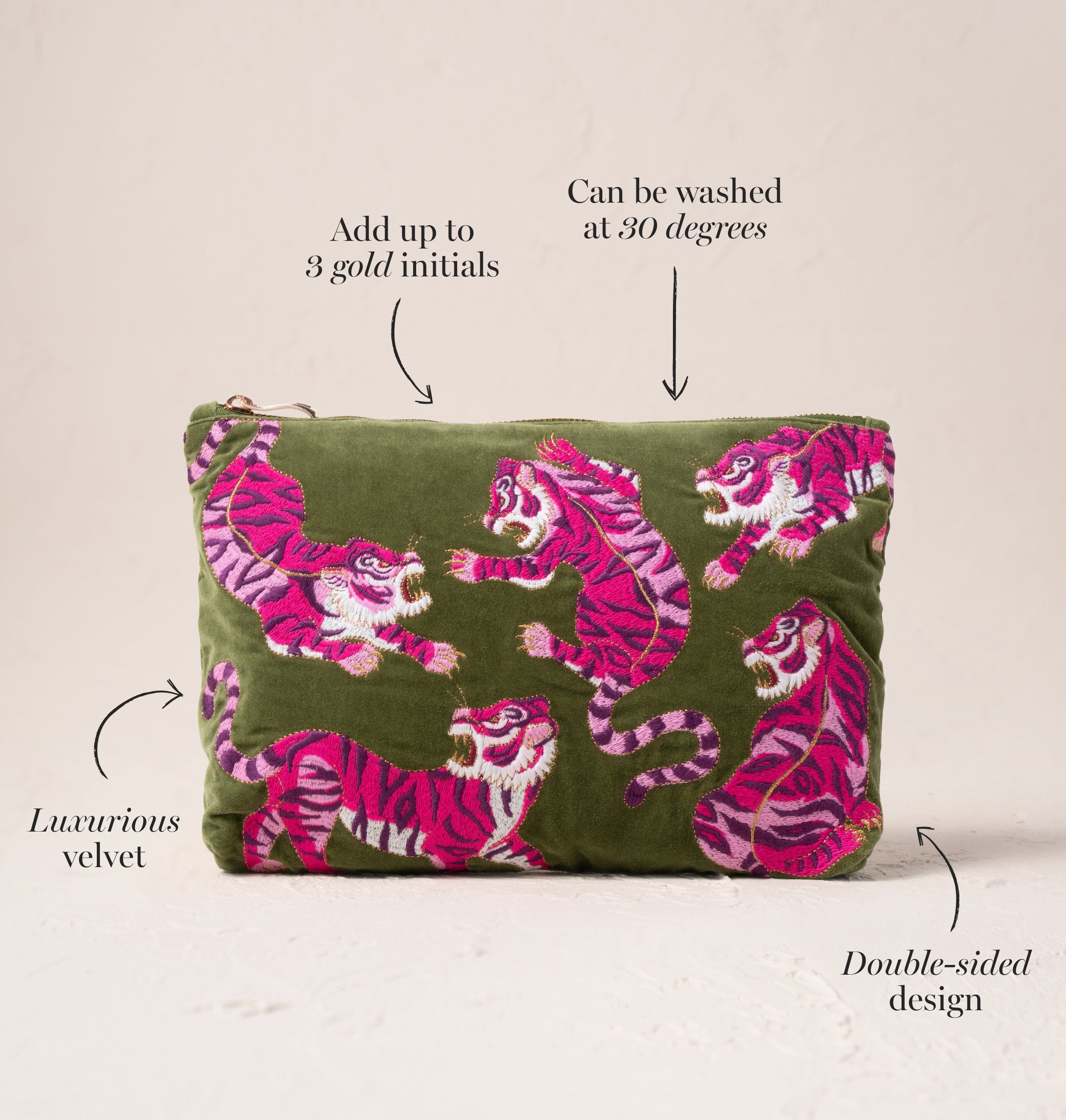 Wild Zebra Palm Everyday Pouch – Elizabeth Scarlett