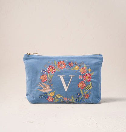 Floral Alphabet Everyday Pouch
