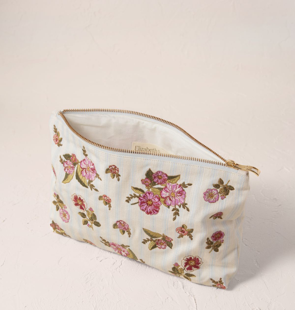 Floral Bouquet Stripe Printed Everyday Pouch