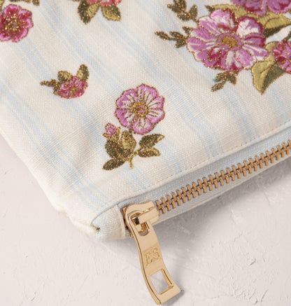 Floral Bouquet Stripe Mum Printed Everyday Pouch