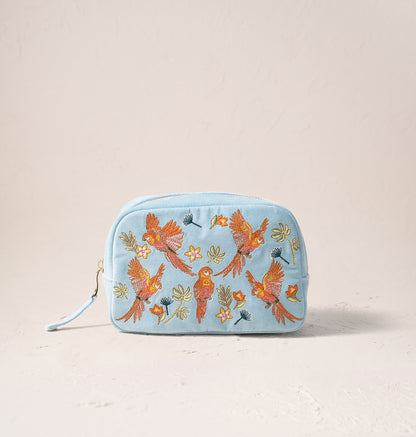 Flying Parrots Makeup Bag