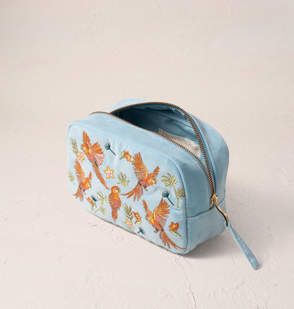 Flying Parrots Makeup Bag