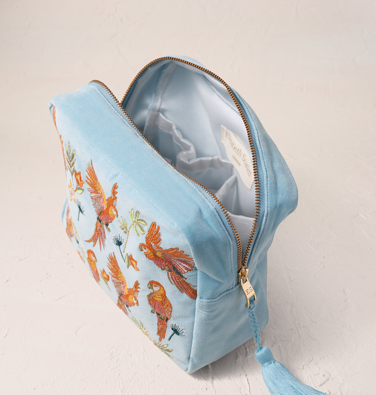 【Elizabeth Scarlett】Flying Parrots Wash Bag ポーチ Elizabeth Scarlett】Flying Parrots Wash Bag ポーチ