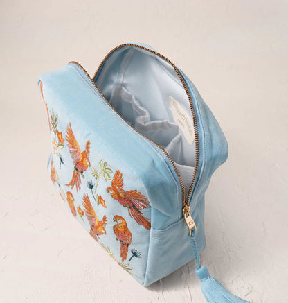 Flying Parrots Wash Bag