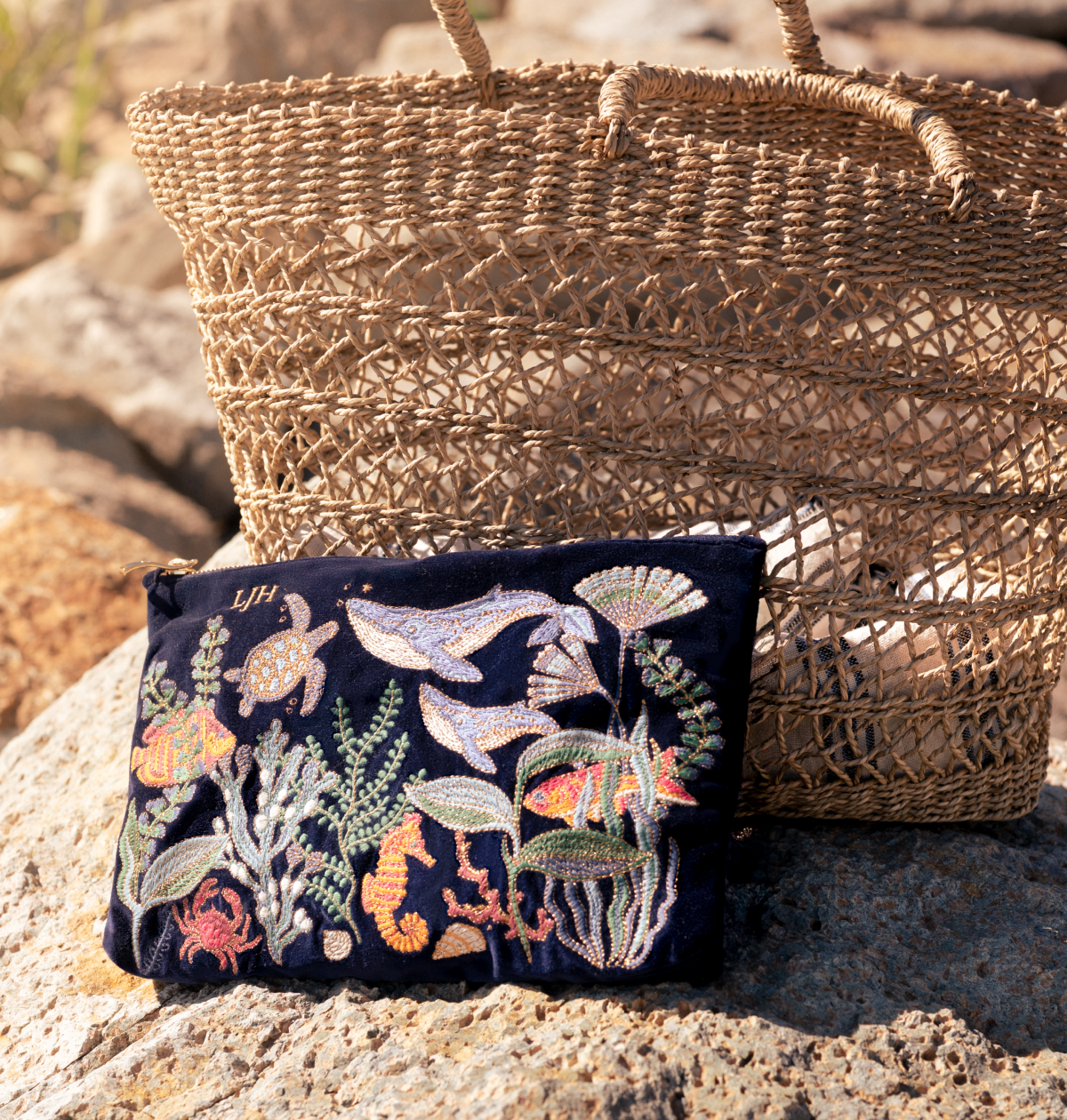 World Ocean Velvet Everyday Pouch