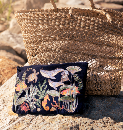 World Ocean Velvet Everyday Pouch