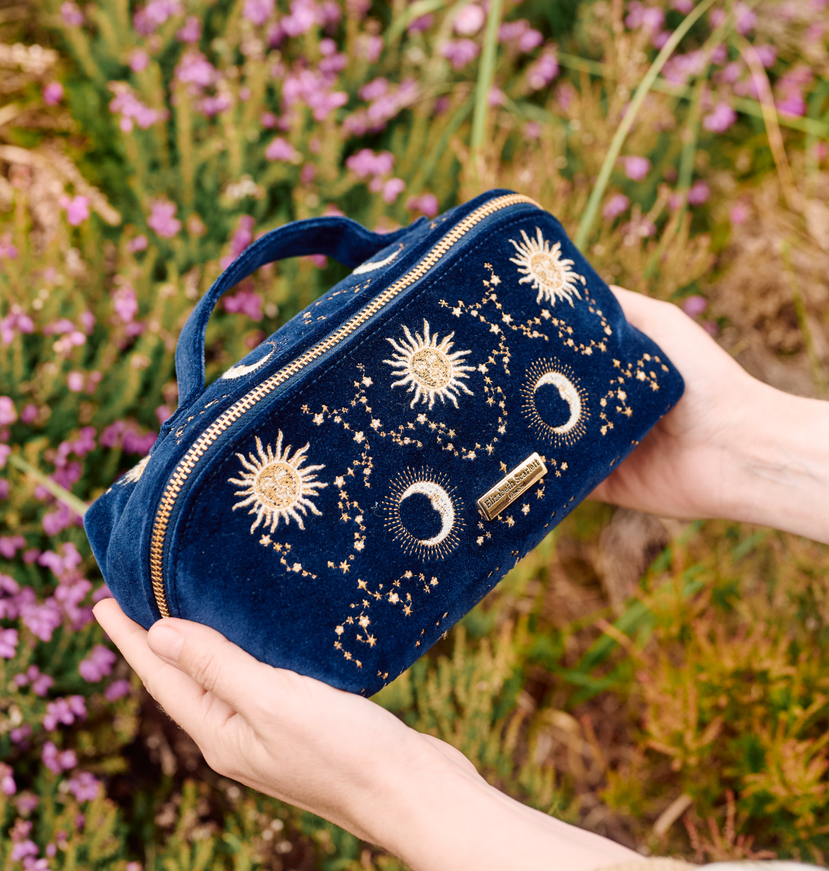 Celestial Sun & Moon Open Flat Makeup Bag