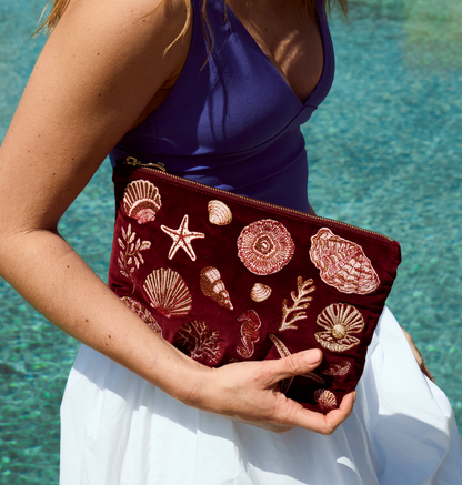 Ocean Treasures Velvet Everyday Pouch