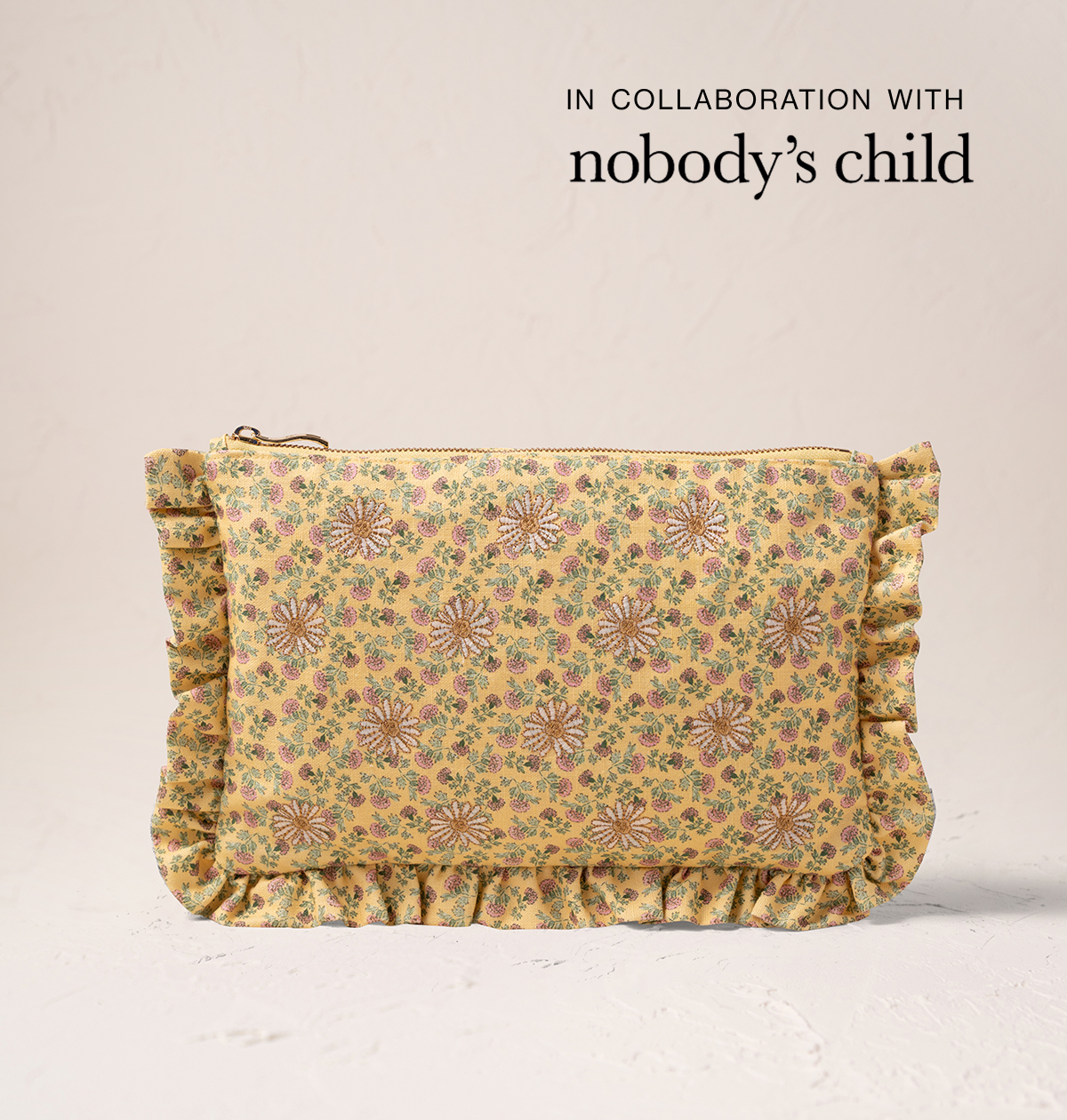Buttercup Meadow Frill Pouch