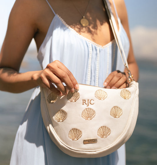 Shells Canvas Crossbody Sling Bag
