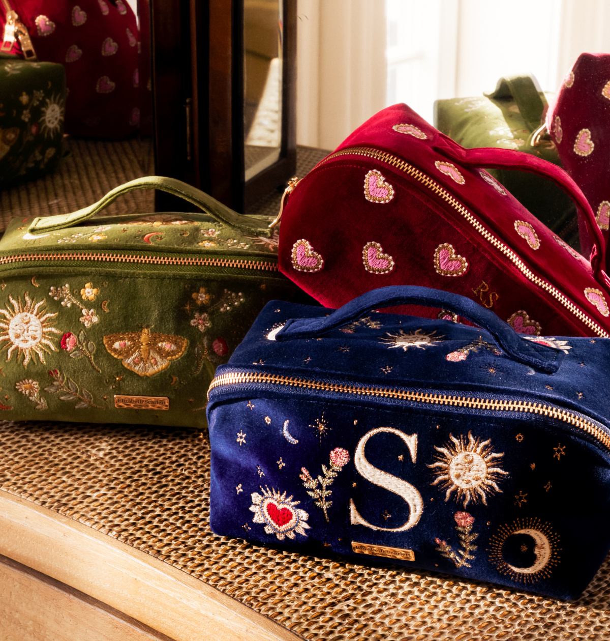 Love Hearts Open Flat Makeup Bag