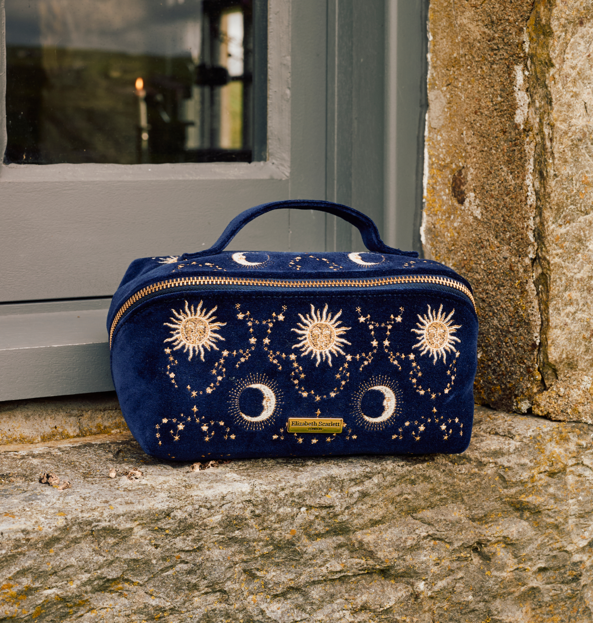 Celestial Sun & Moon Open Flat Makeup Bag