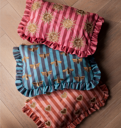 Honey Bee Striped Frill Pouch