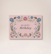 Happy Birthday Floral Gift Note