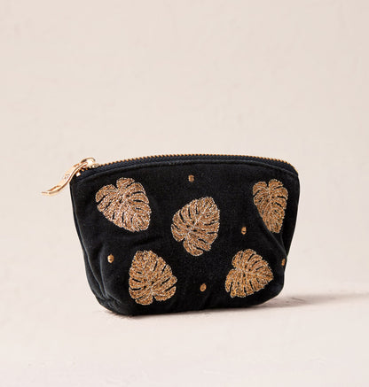 Gold Jungle Leaf Coin Purse