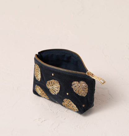 Gold Jungle Leaf Coin Purse