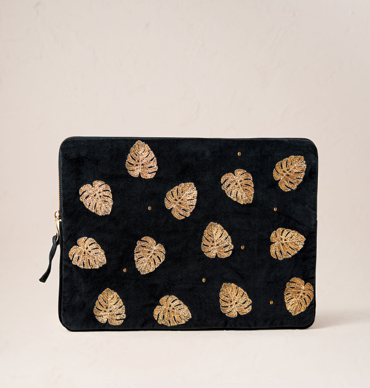 Gold Jungle Leaf Laptop Case Small