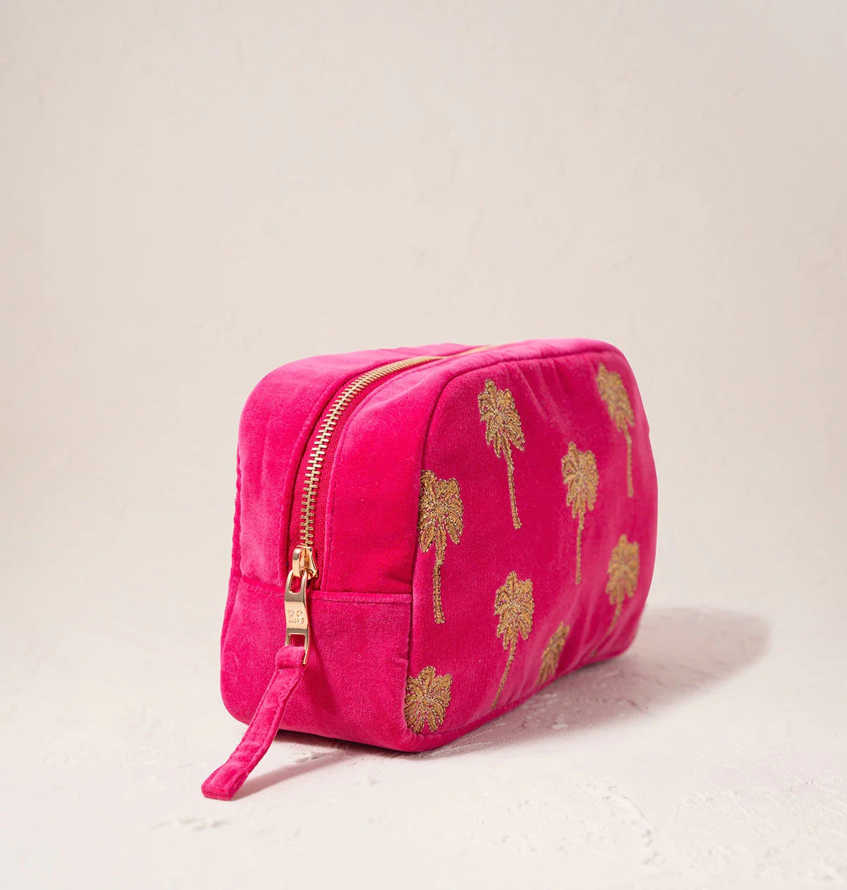 Gold Palm Makeup Bag