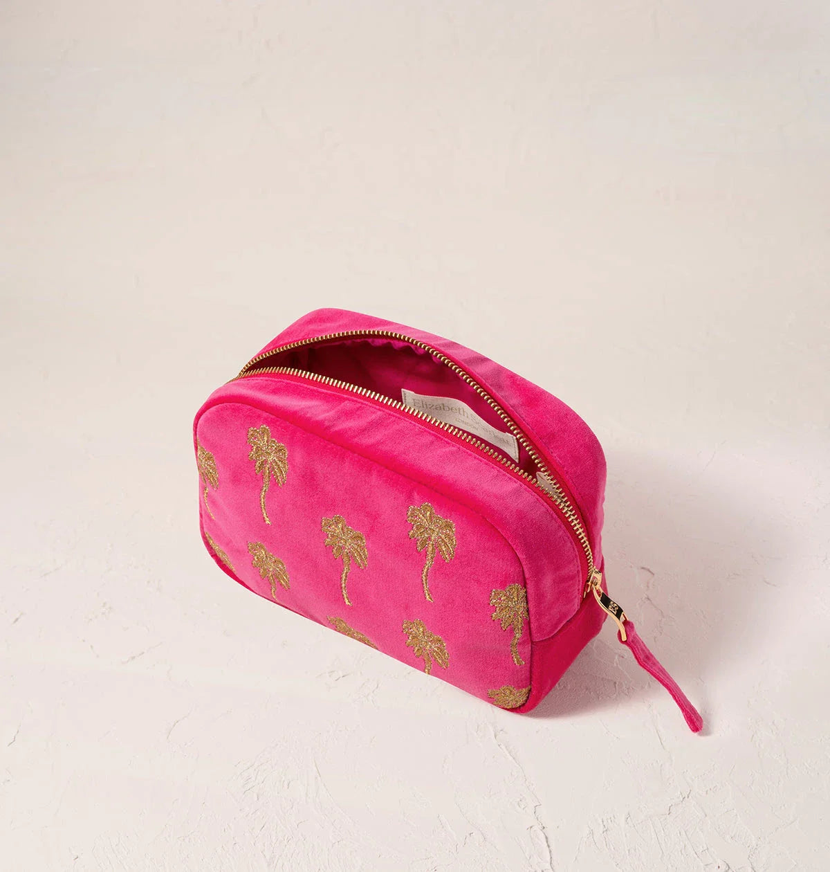 Gold Palm Makeup Bag