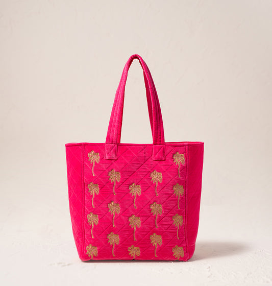 Gold Palm Tote
