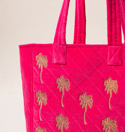 Gold Palm Tote