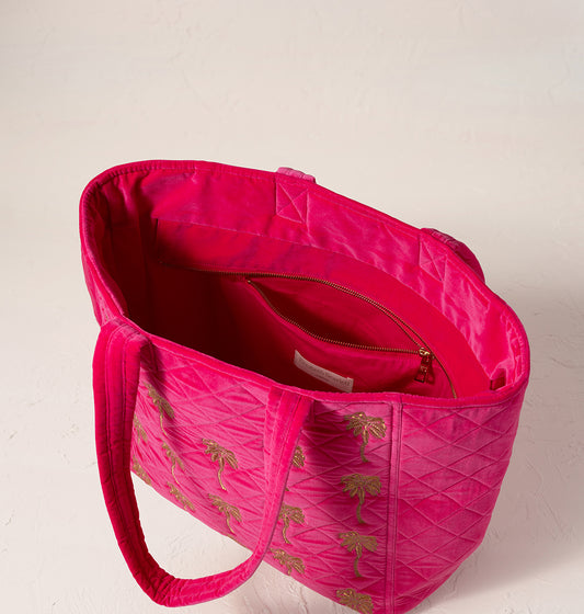 Gold Palm Tote