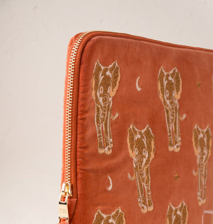 Golden Elephants Laptop Case Large