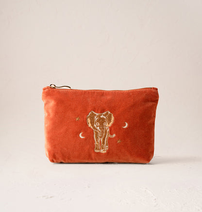 Golden Elephants Mini Pouch