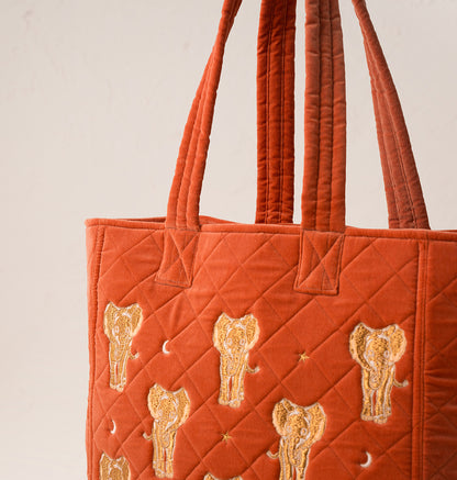 Golden Elephants Tote