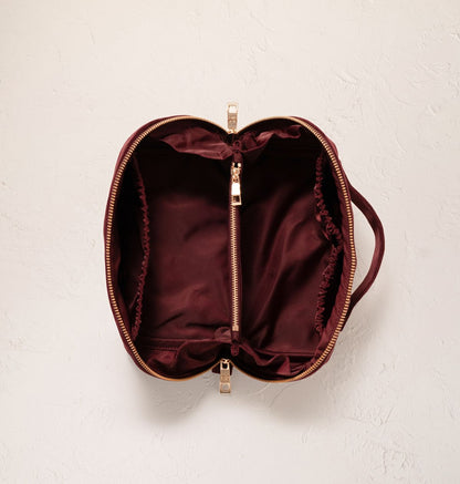 Golden Pomegranate Open Flat Makeup Bag