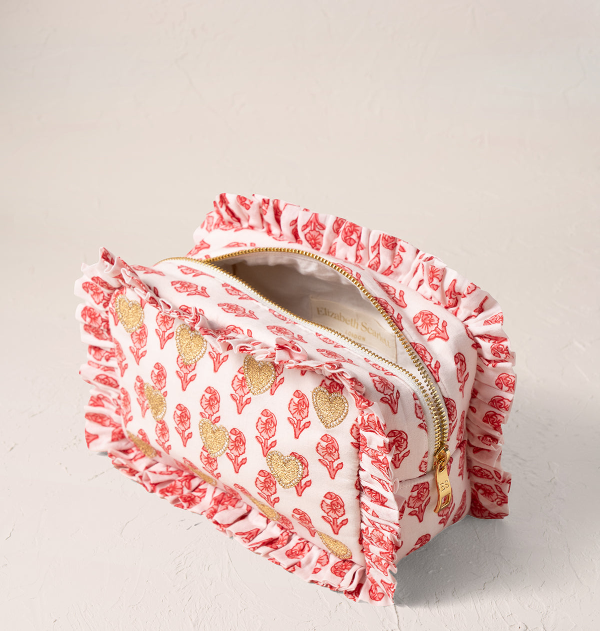 Hearts Cotton Rebirth Frill Makeup Bag