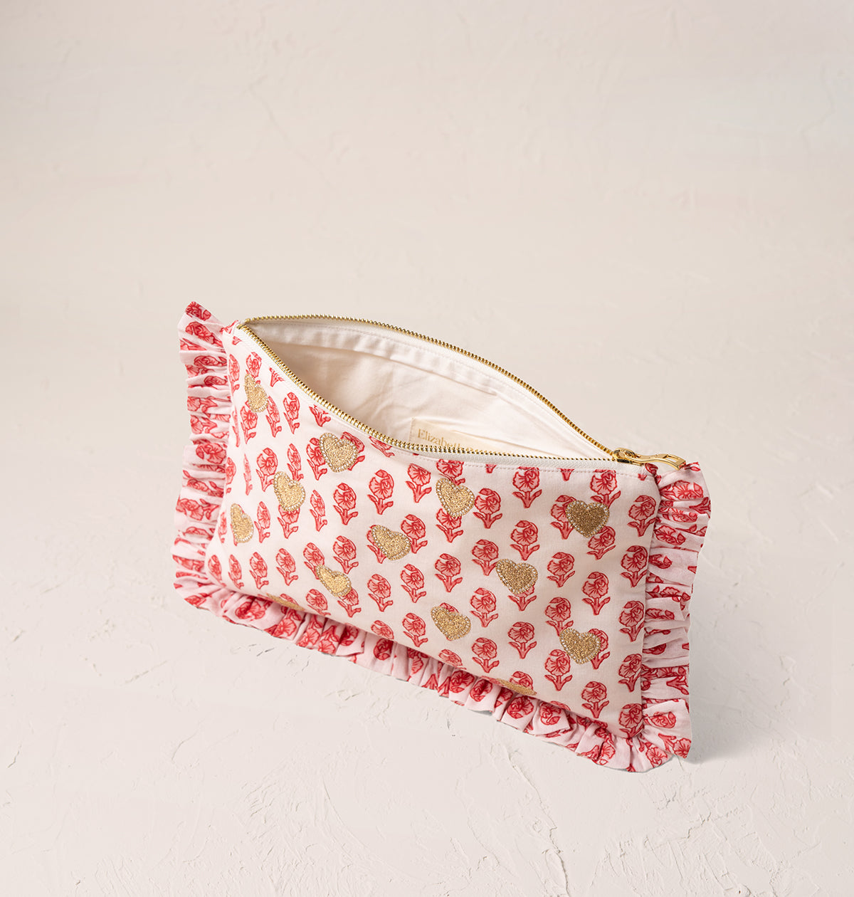 Hearts Cotton Rebirth Frill Pouch