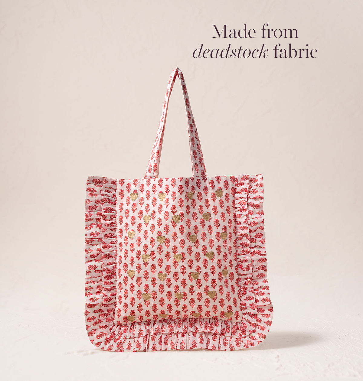 Hearts Cotton Rebirth Frill Tote