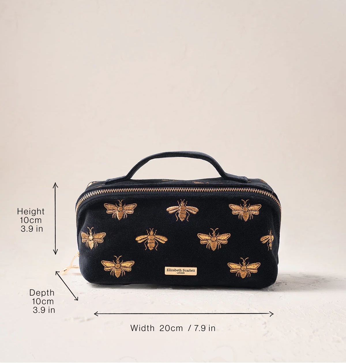 Honey Bee Open Flat Makeup Bag