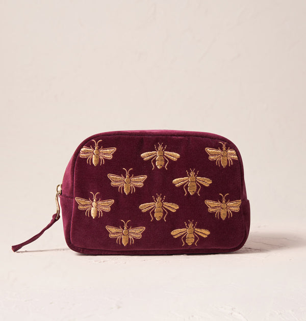Rose Velvet Everyday Pouch - Navy