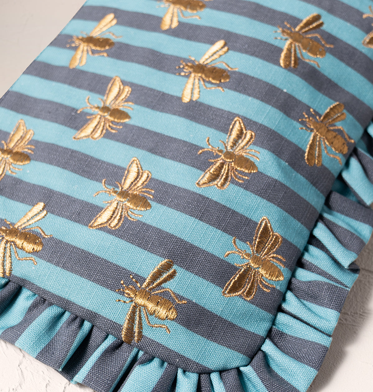 Honey Bee Striped Frill Pouch