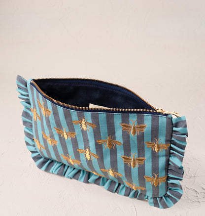 Honey Bee Striped Frill Pouch