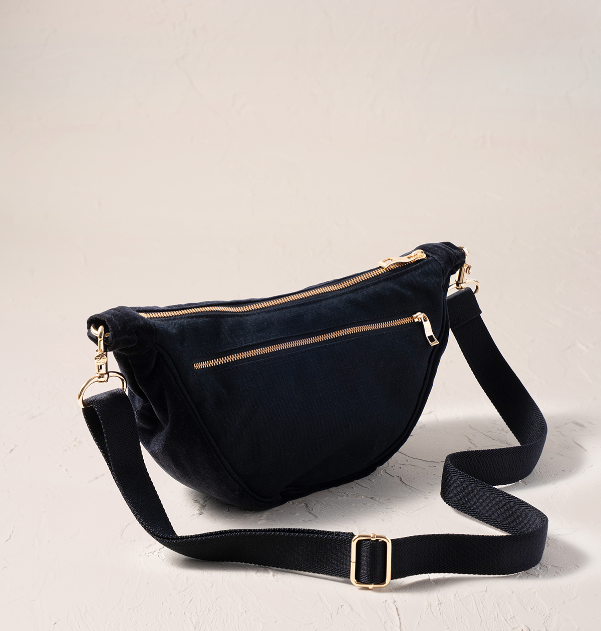 Honey Bee Velvet Crossbody Sling Bag